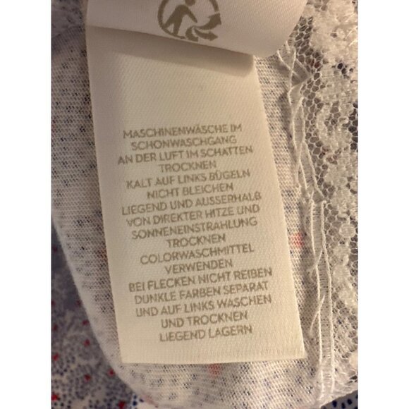 Boden Blue White Red V Neck Dress Short Sleeve US Size 8L - Picture 7 of 8